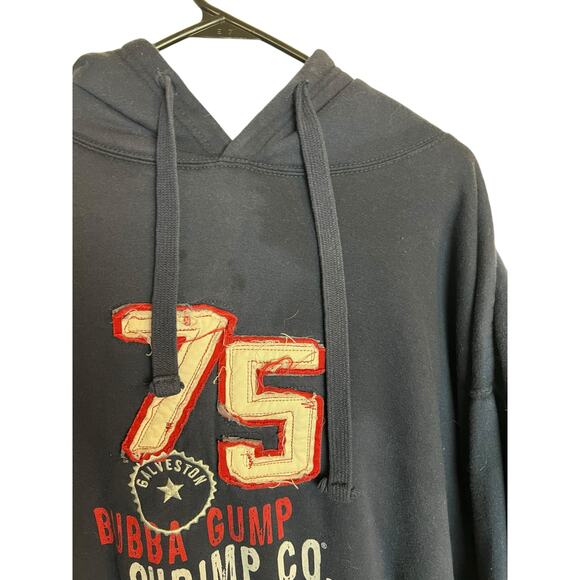Bubba Gump Mens Hoodie Sweatshirt Pullover Grunge Blue Thrashed Grunge 2XL - Picture 3 of 8